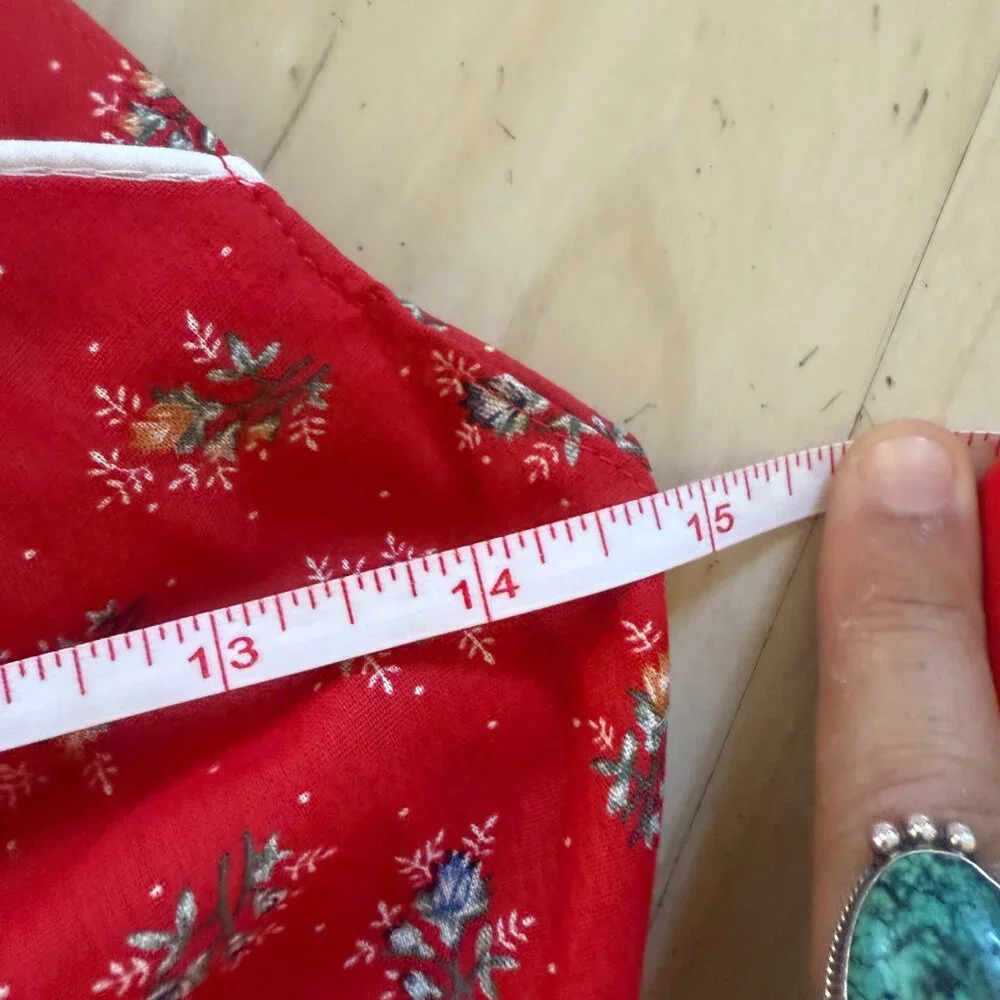 Byer Too! Vintage Open Back Strap Flowered Sun Dress Sz. XS 70's Prairie Core - Picture 13 of 16